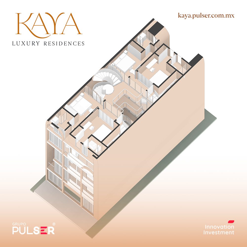 Plano de departamento tipo en KAYA Luxury Residences.