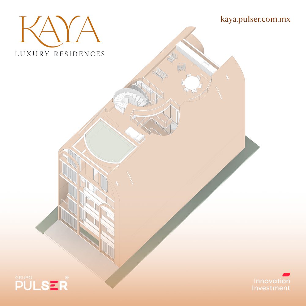Plano de departamento tipo en KAYA Luxury Residences.