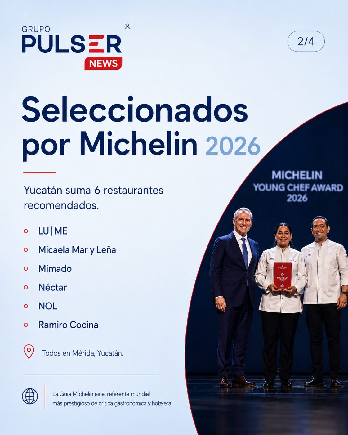 Yucatán logra tres Estrellas Michelin en 2026: gastronomía, turismo e inversión en crecimiento