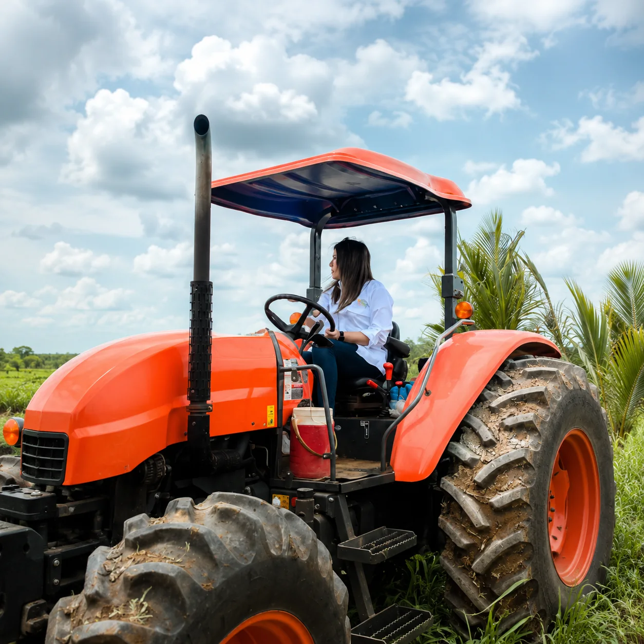 Preparación de tierra con maquinaria agrícola